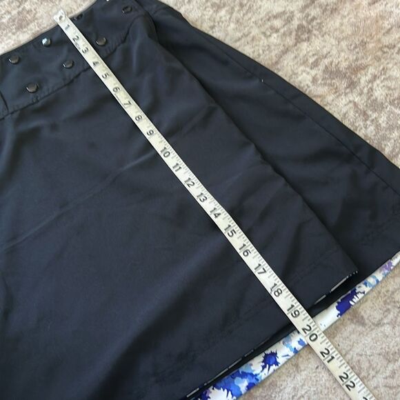 HDE  Reversible Wrap Skirt Swim Coverup Black/Blue Floral Large - Picture 10 of 10